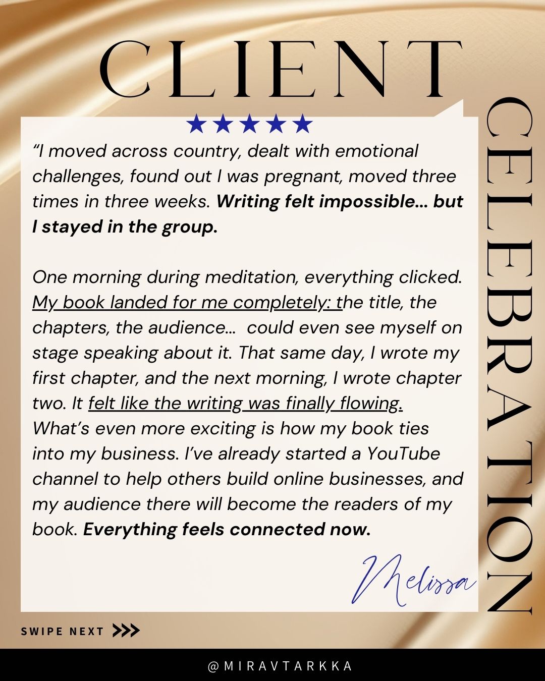 Author Testimonial