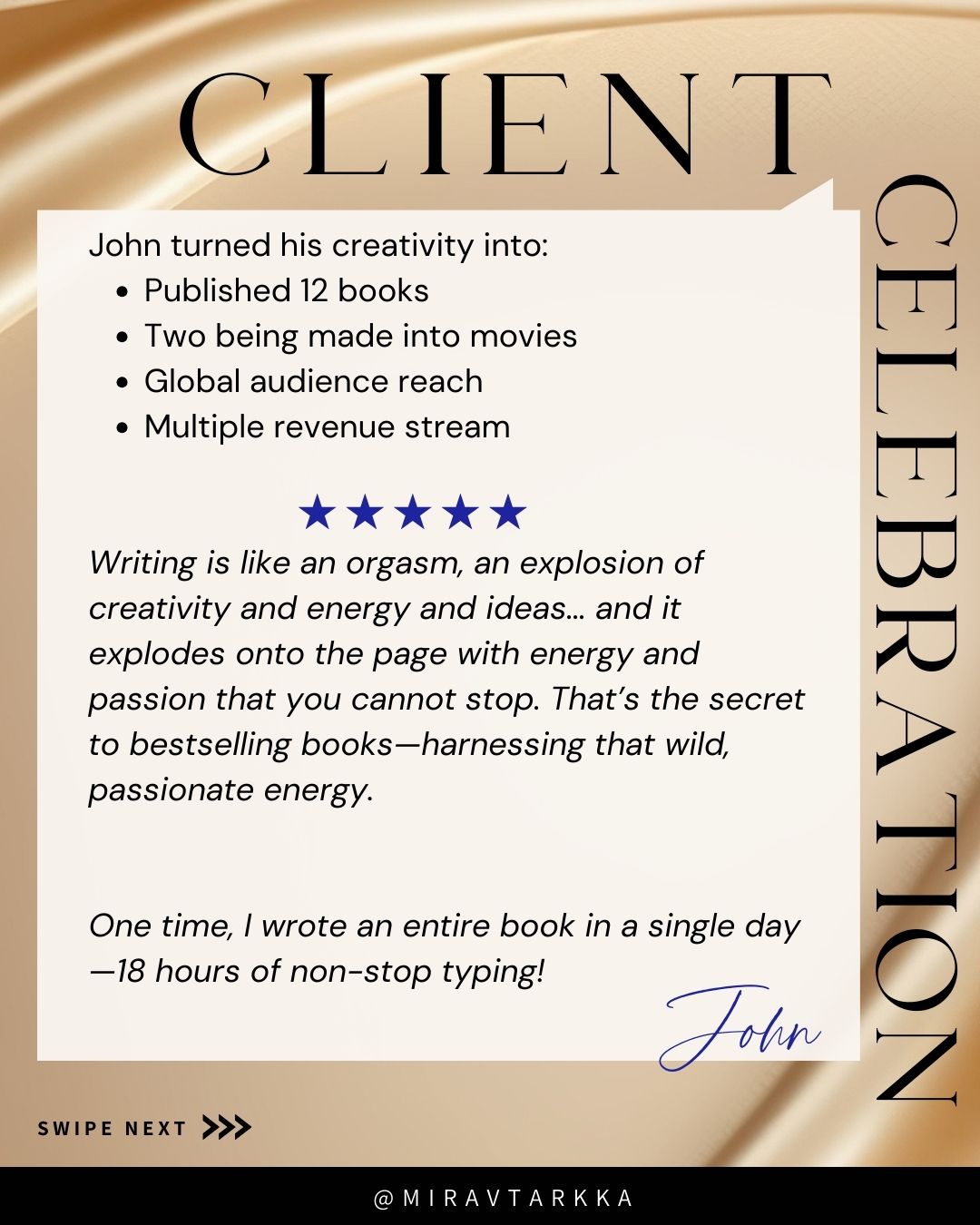 Author Testimonial